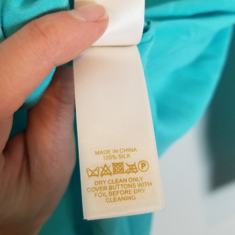 Kate Spade Womens S Green Long Sleeves Keyhole Bac - Picture 7 of 9